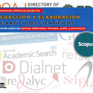 Programa especializado en: Redacción y elaboración de artículos científicos